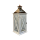 LARGE WHITE WOOD TRIANGLE WINDOW LANTERN