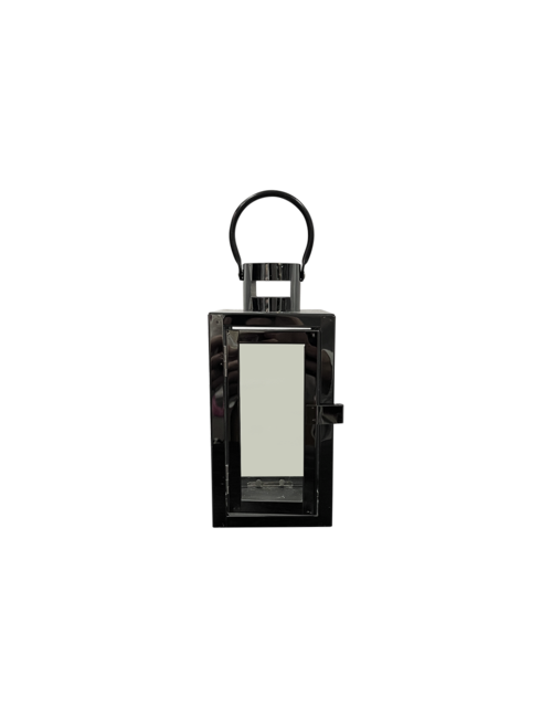 SMALL RECTANGLE BLACK METAL LANTERN