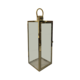 LARGE RECTANGLE GOLD METAL LANTERN